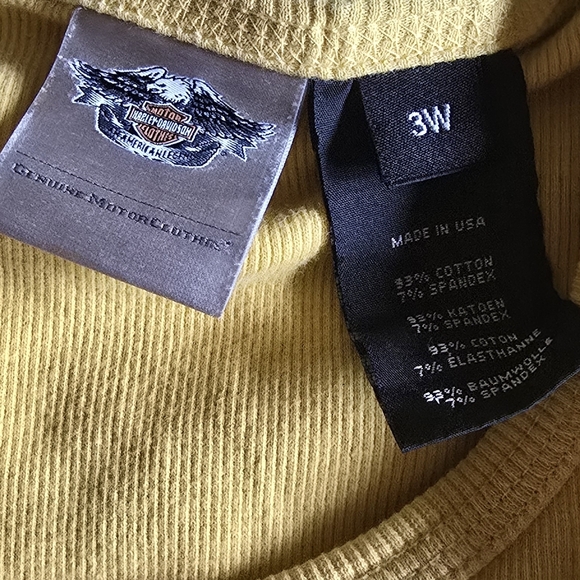 Harley-Davidson Black and White Jacket with Yellow Accents 2 Piece Set - Picture 4 of 7